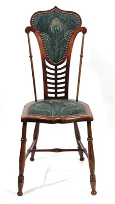 Lot 644 - An Early 20th Century Stained Birch and Mahogany Chair, with shaped, upholstered and pierced...