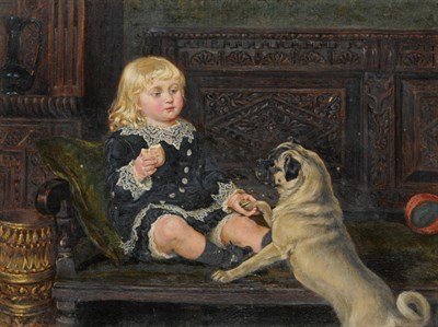 Lot 990 - Ralph Hedley (1851-1913) Portrait of A.A Wilson as a Boy, dressed in Victorian costume, seated...