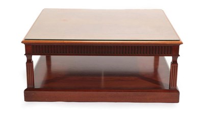 Lot 684 - Charles Barr: A Reproduction Mahogany Coffee Table, circa 1990, retailed by Harrods, of square form