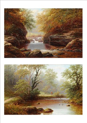 Lot 994 - William Mellor (1851-1931) "Bolton Woods, Yorkshire"; "On the Greta, Ingleton"  Both signed,...