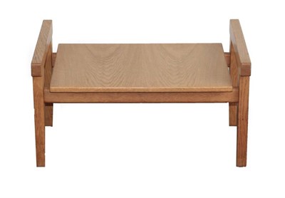 Lot 746 - Hans Wegner (Danish, 1914-2007) for Getama: A 1960's GE-375S Stool, rectangular oak framed,...