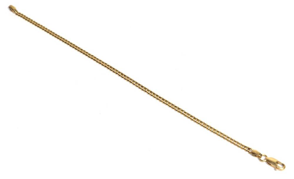 Lot 84 - A curb bracelet, stamped '750', length 18cm