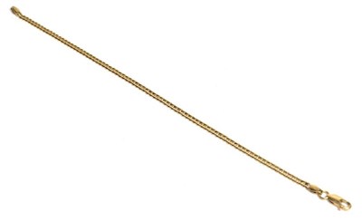Lot 84 - A curb bracelet, stamped '750', length 18cm