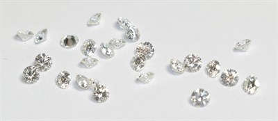 Lot 97 - Ten packets of loose diamonds and a bag with two loose diamonds