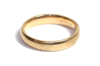 Lot 107 - A 9 carat gold band ring, finger size P