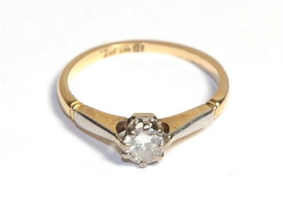 Lot 111 - A 1930s diamond solitaire ring, stamped '18CT' 'PT', finger size M