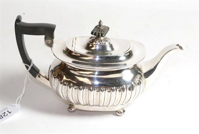 Lot 128 - A bachelor's silver teapot, Walker & Hall 1910, 22cm long, 13.8ozt