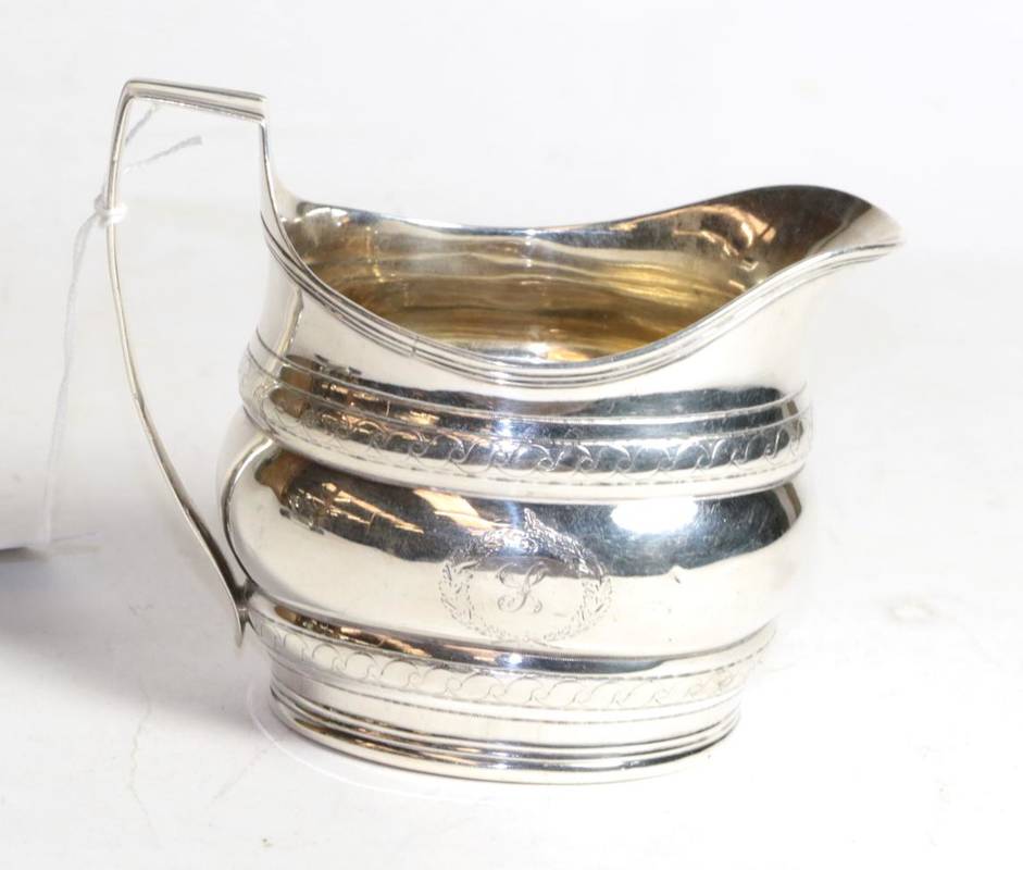 Lot 138 - George III silver cream jug, Robert & David Hennell