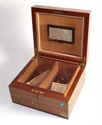 Lot 158 - A brass mounted humidor by Touchwood Designs London