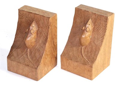 Lot 171 - A pair of Robert Mouseman Thompson bookends