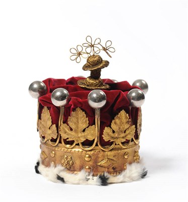 Lot 1027 - A Countess's Coronet, early 20th century, as a gilt metal circlet applied with "jewels",...