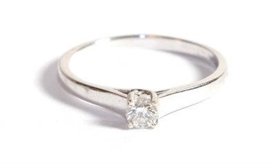 Lot 228 - An 18 carat gold diamond solitaire ring, estimated diamond weight 0.25 carat approximately,...