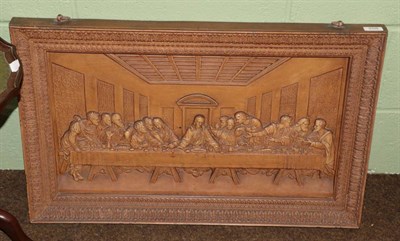 Lot 258 - A cast iron plaque depicting the Last Supper, 48.5cm by 77.5cm