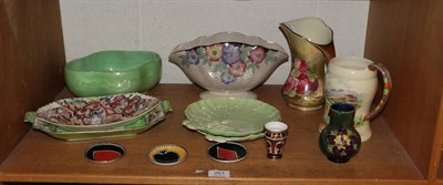 Lot 261 - A group of 20th century ceramics including Royal Crown Derby Imari miniature vase, Moorcroft,...