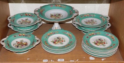 Lot 265 - An early Victorian fruit decorated dessert service