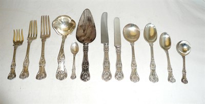 Lot 1036 - A Canteen of Gorham Sterling Silver Fiddle and Shell Pattern Flatware, probably early 20th century