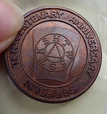 Lot 305 - Masonic tokens, coins and ephemera: box with quite an extensive collection of Masonic Lodege...
