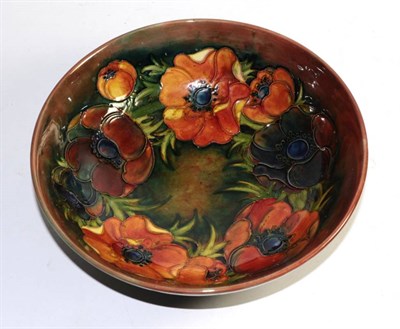 Lot 353 - A Walter Moorcroft flambe anemone bowl