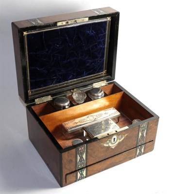 Lot 359 - A 19th century mother of pearl and rosewood inlaid vanity box