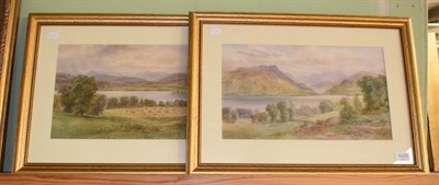 Lot 1029 - Edith A Stock (1880-1929), ''Ullswater'', signed and inscribed watercolour, together with a further