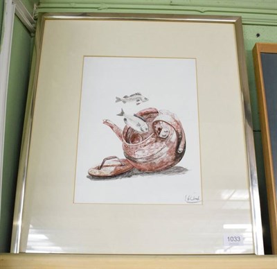 Lot 1033 - Neil Simone (Contemporary) ''A Fine Kettle of Fish'', signed, inscribed verso, oil on board