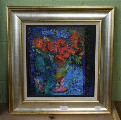 Lot 1052 - Martin Dutton (Contemporary), ''Still Life with Poppies'', signed, oil on board