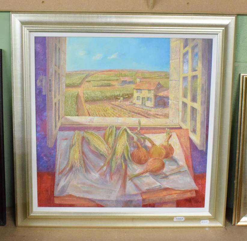 Lot 1053 - Martin Dutton (Contemporary) ''The Sweetcorn Fields of Northern France'', signed, oil on...