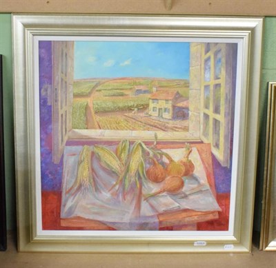 Lot 1053 - Martin Dutton (Contemporary) ''The Sweetcorn Fields of Northern France'', signed, oil on...