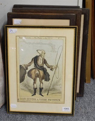 Lot 1065 - Five oak framed Vanity Fair prints, legal personalities and another framed caricature (6)