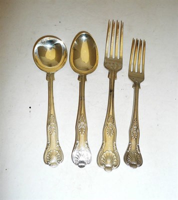 Lot 1050 - A Composite Canteen of Fiddle and Shell Pattern Flatware, Sheffield 1973 and Birmingham 1973,...