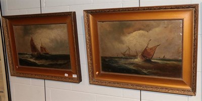 Lot 1080 - British School (19th century), A pair of sailing scenes, bears false signature of W Nell, oil...