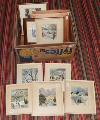 Lot 1100 - Edward Jeffrey (20th century) Six Lake District views, signed, watercolours; with four others (10)