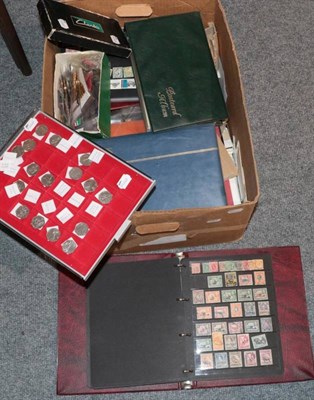 Lot 1122 - GB and World stamps, coins and medals including GB stamps QV to modern, GB PHQ cards with the...