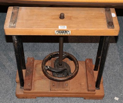 Lot 1126 - A large Dryad Leicester book press