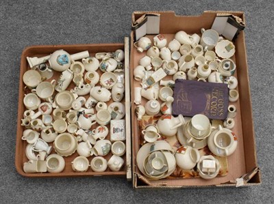 Lot 1161 - Two boxes of various crested china including W H Goss