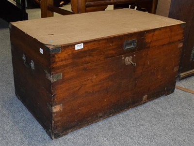 Lot 1180 - A 19th century camphor wood hinged box with formica top