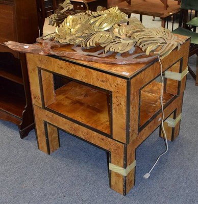 Lot 1185 - A pair of Willy Rizzo side tables; and a 1970s brass wall applique