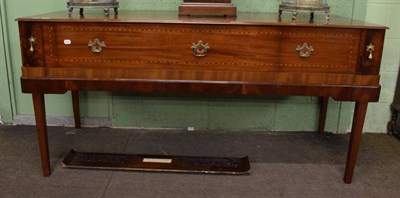 Lot 1243 - Edwardian mahogany piano forte converted into a side table