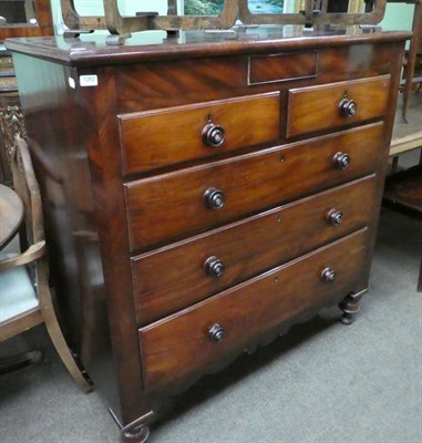 Lot 1262 - Victorian rosewood chest of drawers with turned handles