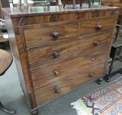 Lot 1266 - Late Victorian mahogany and inlaid chest of drawers