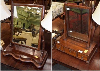 Lot 1278 - A 19th century mahogany dressing table mirror; together with another Victorian mahogany...