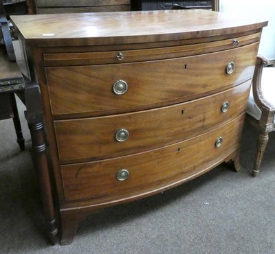 Lot 1322 - A George III mahogany and inlaid bachelors chest