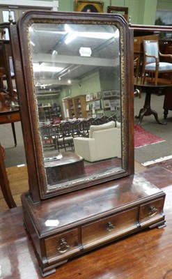 Lot 1329 - George III mahogany dressing table mirror