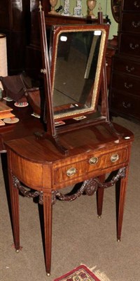 Lot 1333 - A George II walnut dressing table mirror on later stand together with a late Victorian mahogany...