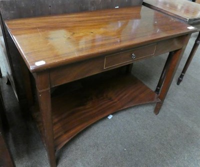 Lot 1336 - Edwardian mahogany side table with central frieze drawer