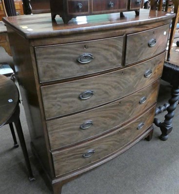 Lot 1337 - Regency mahogany bow fronted chest of drawers