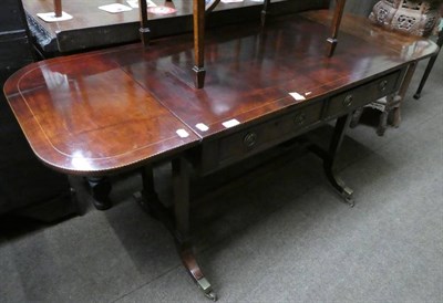 Lot 1346 - A George III mahogany and inlaid sofa table