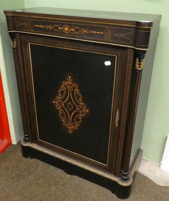 Lot 1355 - Late Victorian ebonised and inlaid pier cabinet with gilt metal mounts