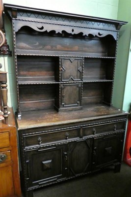 Lot 1357 - Late Victorian stained oak dresser