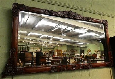 Lot 1359 - A reproduction mahogany mirror